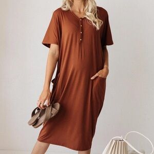 Dwell & slumber Copper Cocoon dress